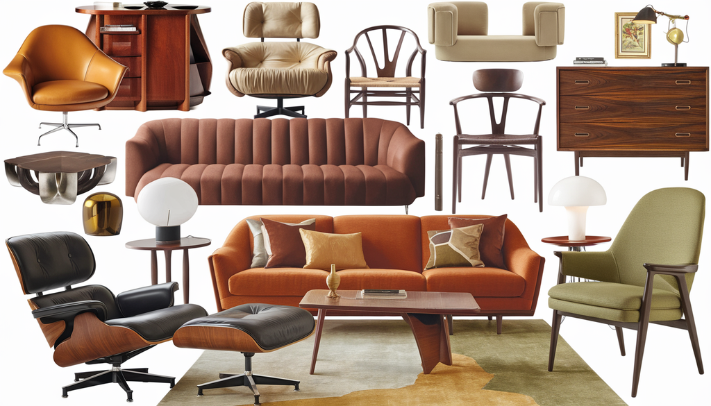 Leather Living Room & Mid-Century Style