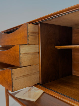 Tambour Door Parallel Credenza by Barney Flagg for Drexel