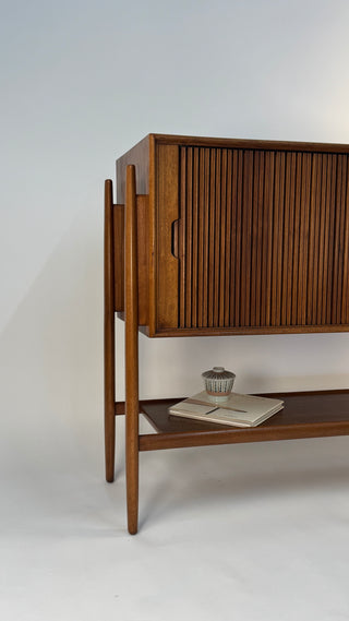 Tambour Door Parallel Credenza by Barney Flagg for Drexel