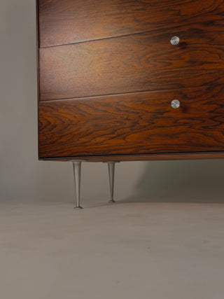 George Nelson Thin Edge Tall Dresser in Rosewood by Herman Miller – Mid‑Century Modern Masterpiece