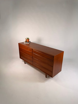 Danish Modern 8 Drawer Dresser by Lyby Mobler