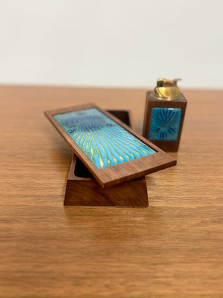 Annemarie Davidson Ghostline Enamel and Wood Lighter and Box
