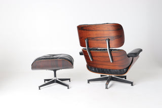 1st Generation Eames Lounge Chair and Ottoman in Gunstock Oil