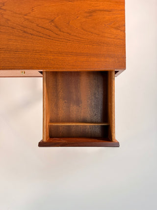 - Peter Lovig Mid Century Danish Teak Flip Top Desk
