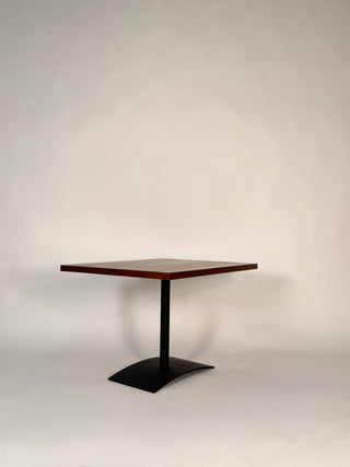 Pair of Milo Baughman Mulit-Wood Striped End Tables for Directional