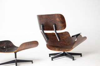 2nd Generation Eames Lounge Chair and Ottoman in Rosewood by Herman Miller (model 670/671) Avalible for Custom Leather Choice