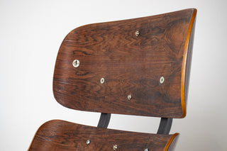 2nd Generation Eames Lounge Chair and Ottoman in Rosewood by Herman Miller (model 670/671) Avalible for Custom Leather Choice