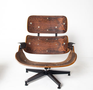 2nd Generation Eames Lounge Chair and Ottoman in Rosewood by Herman Miller (model 670/671) Avalible for Custom Leather Choice
