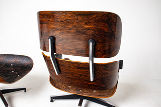 2nd Generation Eames Lounge Chair and Ottoman in Rosewood by Herman Miller (model 670/671) Avalible for Custom Leather Choice