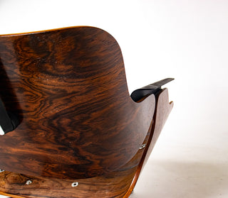 2nd Generation Eames Lounge Chair and Ottoman in Rosewood by Herman Miller (model 670/671) Avalible for Custom Leather Choice