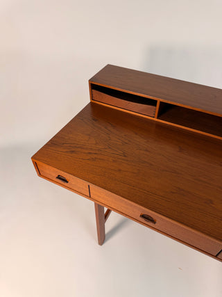 - Peter Lovig Mid Century Danish Teak Flip Top Desk