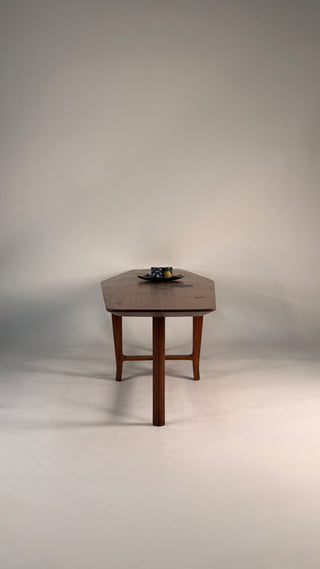 Edward Wormley Janas Coffee Table with Tiffany Glass Tiles for Dunbar