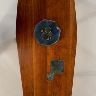 Edward Wormley Janas Coffee Table with Tiffany Glass Tiles for Dunbar