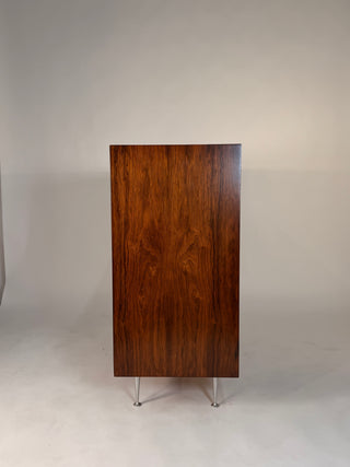 George Nelson Thin Edge Tall Dresser in Rosewood by Herman Miller – Mid‑Century Modern Masterpiece