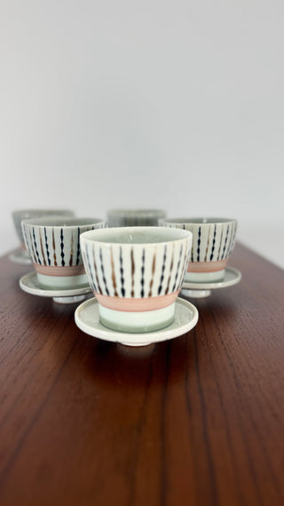 Set of 6 Kutani Chawanmushi