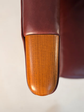 Hans Wegner Papa Bear Chair & Ottoman AP 19 in Leather, circa 1950’s