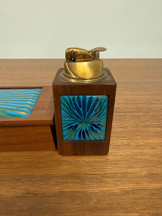 Annemarie Davidson Ghostline Enamel and Wood Lighter and Box