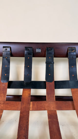 Sheriff Sofa in Espresso Dark Brown Leather by Sergio Rodrigues , Circa 1957  Brazilian Modern