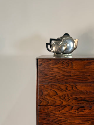 George Nelson Thin Edge Tall Dresser in Rosewood by Herman Miller – Mid‑Century Modern Masterpiece