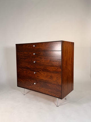 George Nelson Thin Edge Tall Dresser in Rosewood by Herman Miller – Mid‑Century Modern Masterpiece