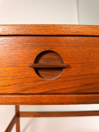 - Peter Lovig Mid Century Danish Teak Flip Top Desk