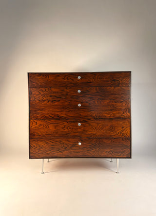 George Nelson Thin Edge Tall Dresser in Rosewood by Herman Miller – Mid‑Century Modern Masterpiece