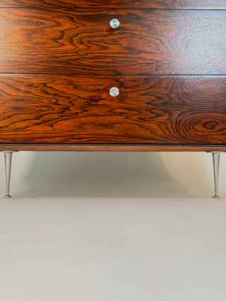 George Nelson Thin Edge Tall Dresser in Rosewood by Herman Miller – Mid‑Century Modern Masterpiece