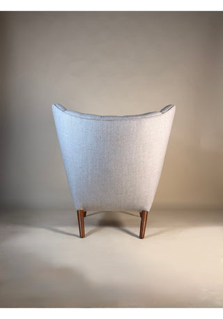 Hans Wegner Papa Bear Chair and Ottoman by AP Stolen circa 1950's