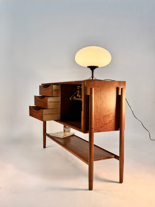 Tambour Door Parallel Credenza by Barney Flagg for Drexel