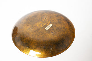 Annemarie Davidson “Ghostline” Enamel Plate, California, 1960s — Rare Blue, Green, & White Edition