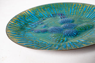 Extra Large Annemarie Davidson “Ghostline” Enamel Plate, California, 1960s