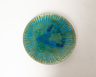 Extra Large Annemarie Davidson “Ghostline” Enamel Plate, California, 1960s