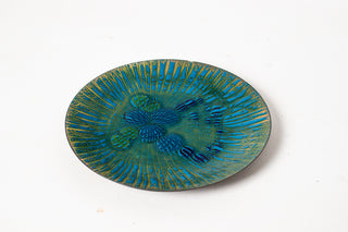 Extra Large Annemarie Davidson “Ghostline” Enamel Plate, California, 1960s