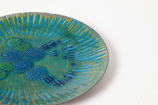 Extra Large Annemarie Davidson “Ghostline” Enamel Plate, California, 1960s