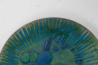 Extra Large Annemarie Davidson “Ghostline” Enamel Plate, California, 1960s