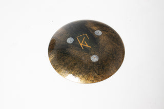 Rare Annemarie Davidson Enamel Catch-All Dish — “Blue Ghostline,” 1960s