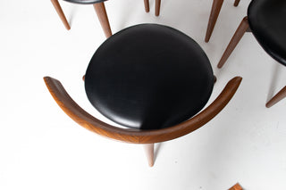 Rare Set of 4 Teak Dining Chairs by Palle Petersen & Erik Andersen, Denmark Circa 1950's