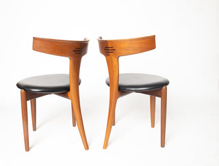 Rare Set of 4 Teak Dining Chairs by Palle Petersen & Erik Andersen, Denmark Circa 1950's