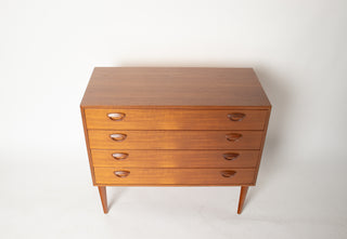 Kai Kristiansen Teak 4 Drawer Dresser, for Feldballes Møbelfabrik