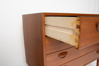 Kai Kristiansen Teak 4 Drawer Dresser, for Feldballes Møbelfabrik