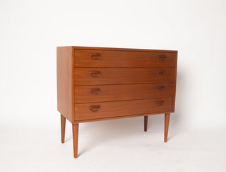 Kai Kristiansen Teak 4 Drawer Dresser, for Feldballes Møbelfabrik