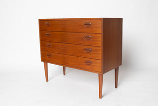 Kai Kristiansen Teak 4 Drawer Dresser, for Feldballes Møbelfabrik