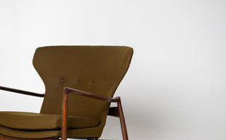 Rare Ib Kofod Larsen Wingback Lounge for Selig