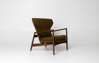 Rare Ib Kofod Larsen Wingback Lounge for Selig
