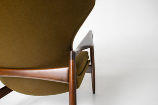 Rare Ib Kofod Larsen Wingback Lounge for Selig