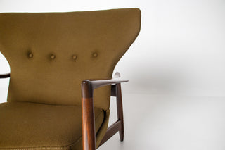 Rare Ib Kofod Larsen Wingback Lounge for Selig
