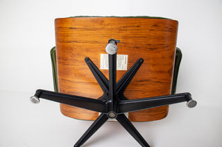 3rd Generation Eames Lounge Chair in Brazilian Rosewood and New Moss Green Leather