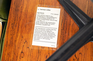 3rd Generation Eames Lounge Chair in Brazilian Rosewood and New Moss Green Leather