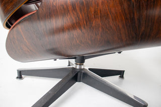 3rd Generation Eames Lounge Chair in Brazilian Rosewood and Oxblood Leather by Herman Miller