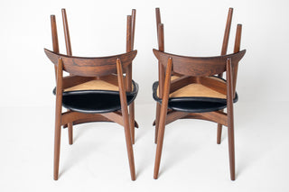 Set of Four Rosewood Dining Chairs by Harry Østergaard for  Randers Møbelfabrik – Danish Modern Elegance